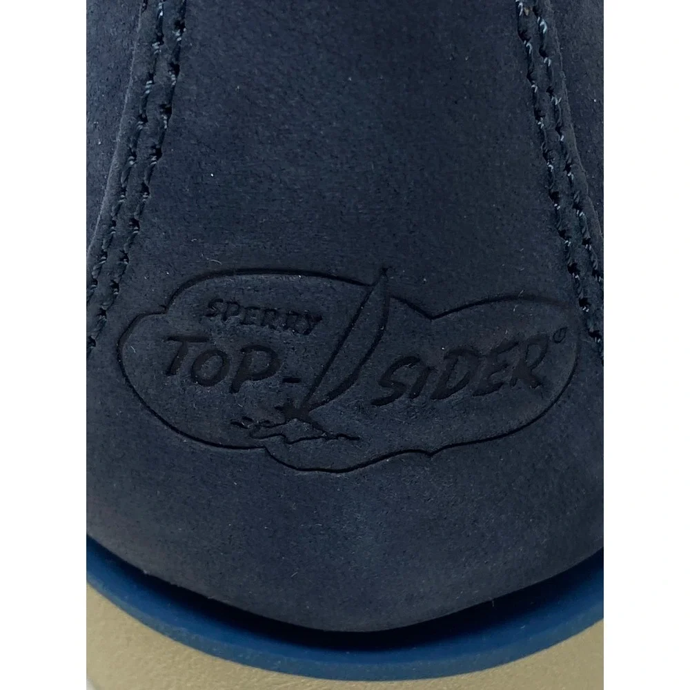 Sperry Top-Sider Mens Navy Blue Leather Boat Shoes STS17608 Wedge Sole 7.5 M